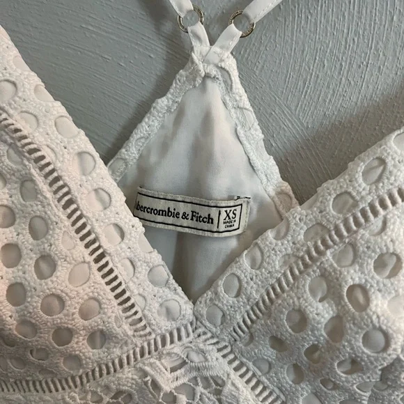 Abercrombie & Fitch White Lace crop top - Picture 6 of 7